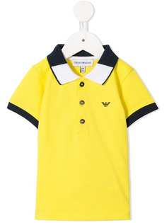 Emporio Armani Kids рубашка-поло с контрастной отделкой