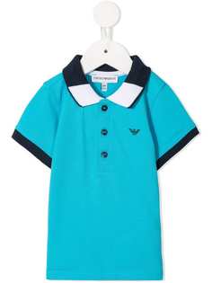 Emporio Armani Kids рубашка-поло с контрастной отделкой