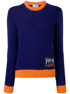 Prada джемпер с контрастной отделкой