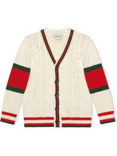 Gucci Kids кардиган вязки с косами