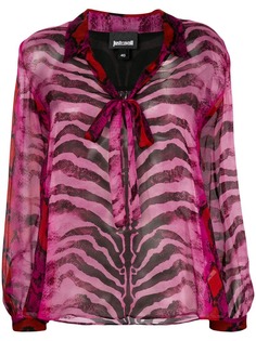 Just Cavalli animal-print sheer blouse