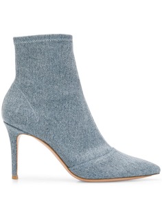 Gianvito Rossi "джинсовые ботильоны с эффектом ""варенки"""