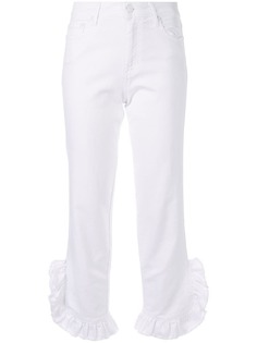 MSGM укороченные джинсы с оборками