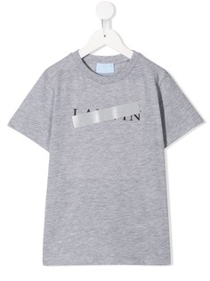 Lanvin Enfant футболка с нашивкой-логотипом