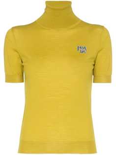 Prada топ с короткими рукавами и высоким воротом