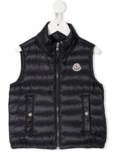 Moncler Kids дутый жилет с логотипом