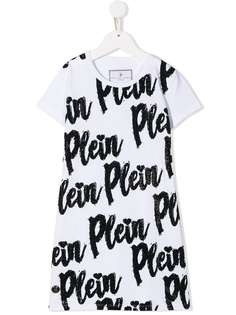Philipp Plein Junior платье-футболка с принтом логотипа
