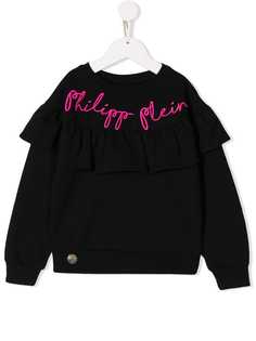 Philipp Plein Junior толстовка с вышитым логотипом
