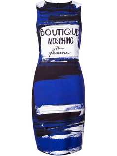 Boutique Moschino платье миди с принтом логотипа