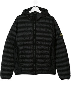 Stone Island Junior TEEN logo padded jacket