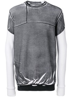 11 By Boris Bidjan Saberi толстовка дизайна колор-блок с круглым вырезом и принтом