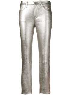 FRAME slim-fit leather trousers