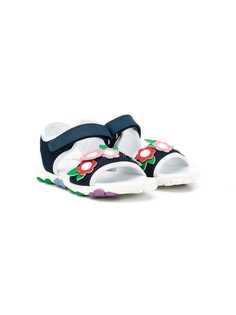 Ermanno Scervino Junior сандалии с цветочной аппликацией