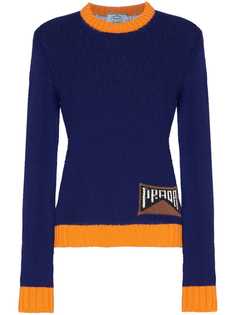 Prada трикотажный джемпер с контрастной отделкой