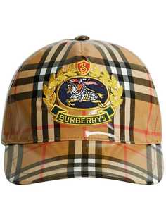 Burberry Archive Logo Coated Vintage Check Baseball Cap