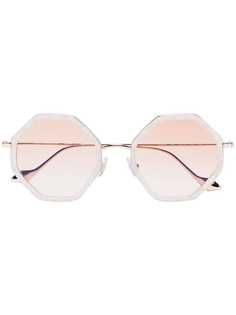 Sunday Somewhere Hitomi pearl hexagonal sunglasses