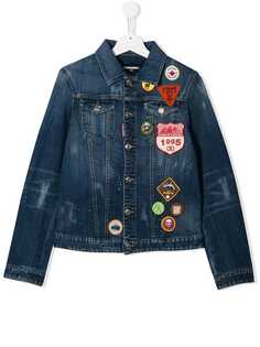 Dsquared2 Kids джинсовая куртка с нашивками