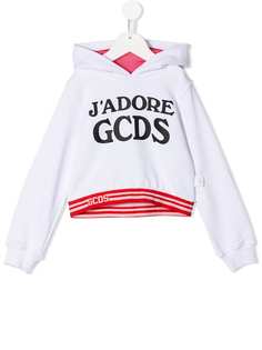 Gcds Kids толстовка с капюшоном и принтом логотипа