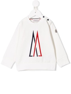 Moncler Kids толстовка с вышитым логотипом M