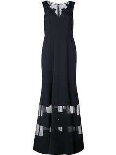 Aidan Mattox long panelled dress
