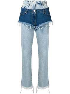Natasha Zinko джинсы с шортами и необработанными краями