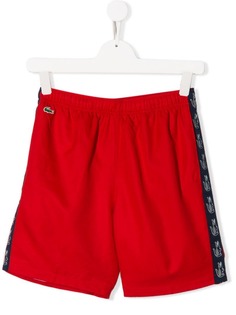 Lacoste Kids шорты с полосками с логотипом