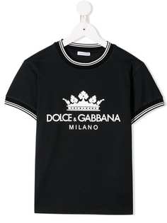 Dolce & Gabbana Kids футболка с принтом логотипа