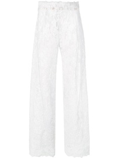 Marchesa sheer embroidered trousers