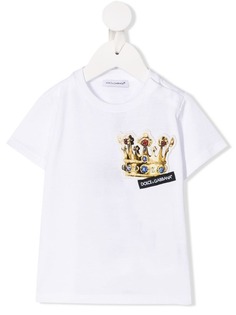 Dolce & Gabbana Kids футболка с принтом короны