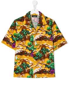 Dsquared2 Kids рубашка с гавайским принтом