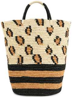 Sensi Studio плетеная сумка с леопардовым принтом