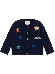 Gucci Kids кардиган с вышивкой