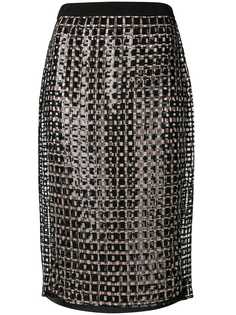 Marco De Vincenzo трикотажная юбка с пайетками