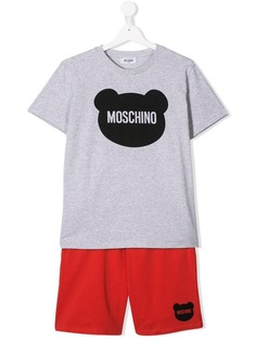 Moschino Kids спортивный костюм с принтом логотипа