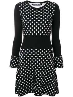 Moschino трикотажное платье в горох