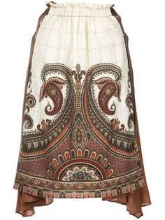 Muller Of Yoshiokubo paisley print asymmetric skirt