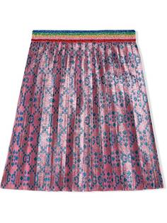 Gucci Kids юбка GG с отделкой люрексом