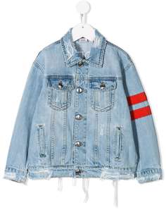 Gcds Kids distressed denim jacket