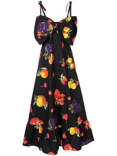 MSGM платье макси с фруктовым принтом