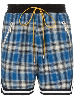 Rhude plaid print basketball shorts