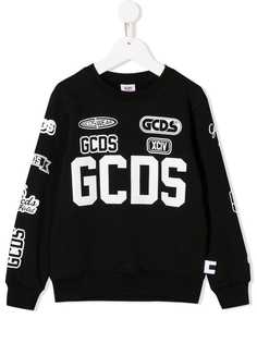 Gcds Kids logo patch sweatshirt