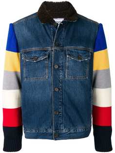 Lc23 knit-panelled jacket