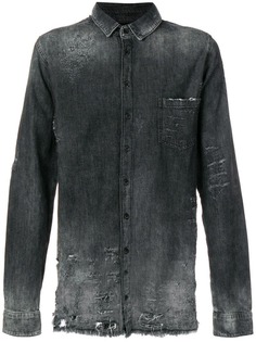 Thom Krom состаренная джинсовая рубашка