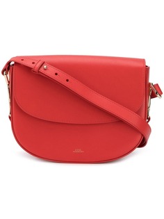 A.P.C. logo embossed shoulder bag