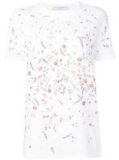 Ermanno Scervino футболка с цветочным декором с заклепками