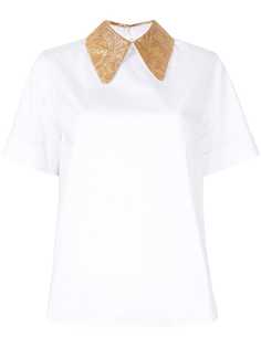 Rochas топ с контрастным воротником