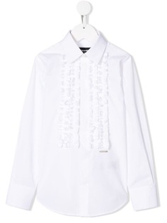 Dsquared2 Kids ruffled bib shirt