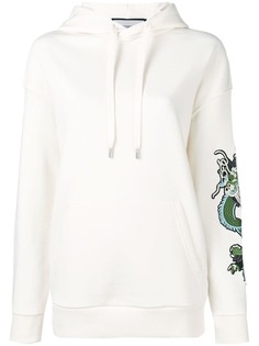 Roqa embroidered drawstring hoodie