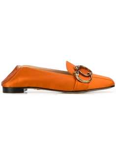 Charlotte Olympia collapsible heel satin loafers