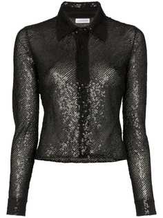 Ashish Sequin collared button-down shirt